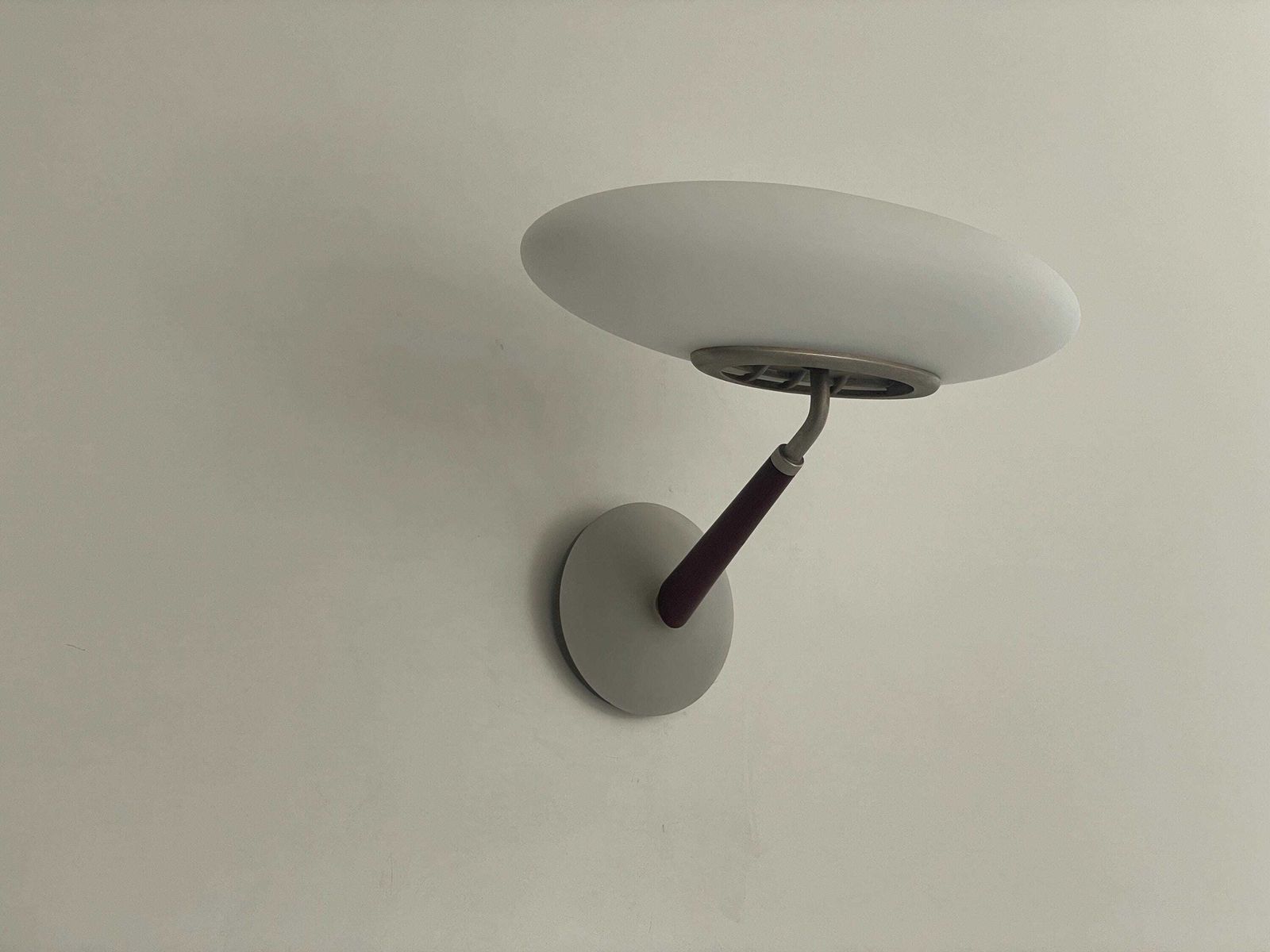 Model Pao' Glass And Metal And Solid Wood Set Of 3 Wall Sconces By Arteluce, 1960s, Italy photo 5371.0