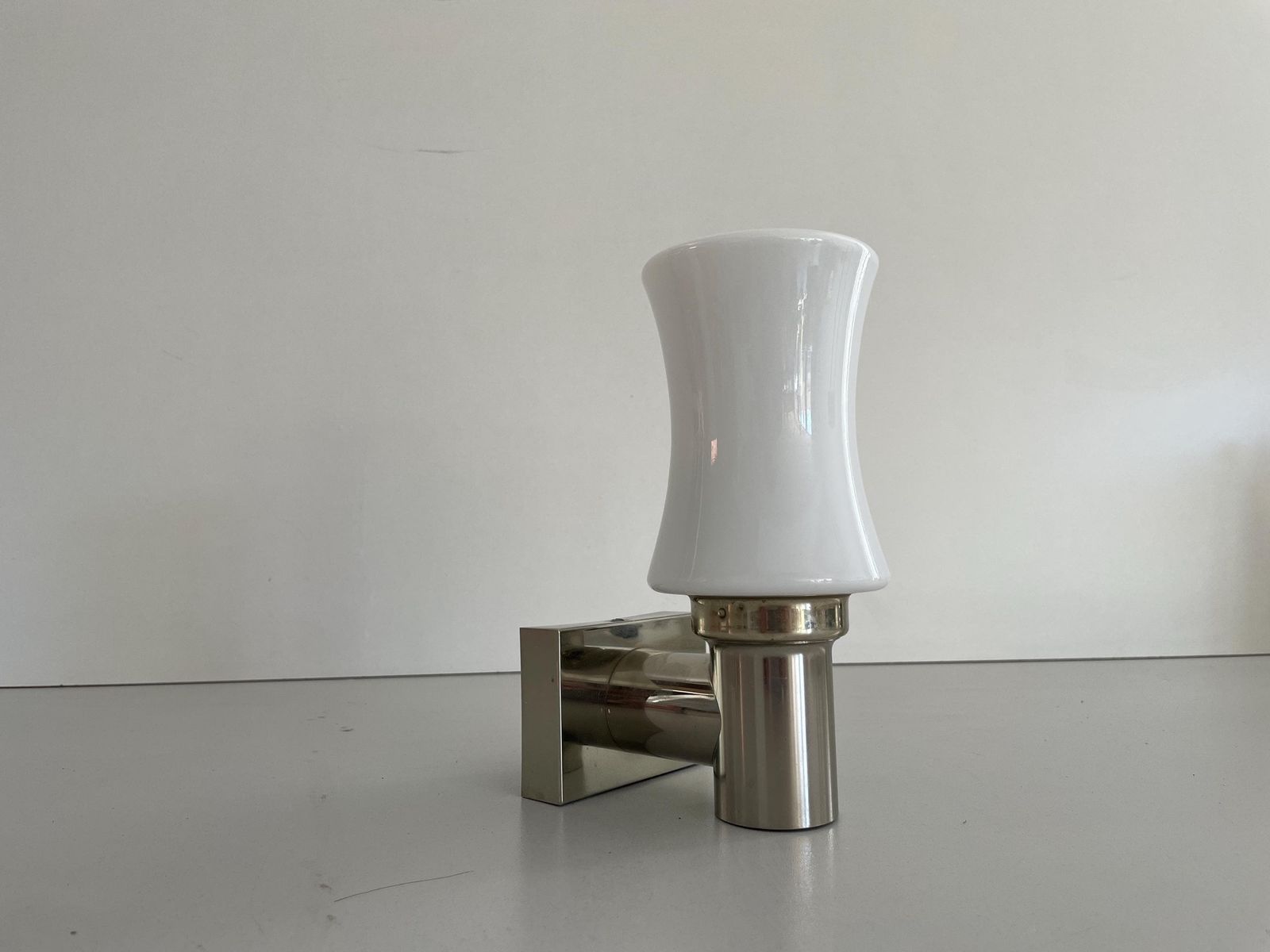 Space Age Glass And Metal Pair Of Sconces By N Leuchten, 1970s, Germany photo for sale