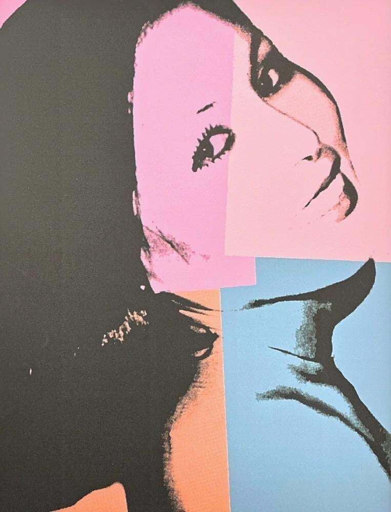 After Andy Warhol, Sachiko From The Side, 1980s, Lithograph photo furniture