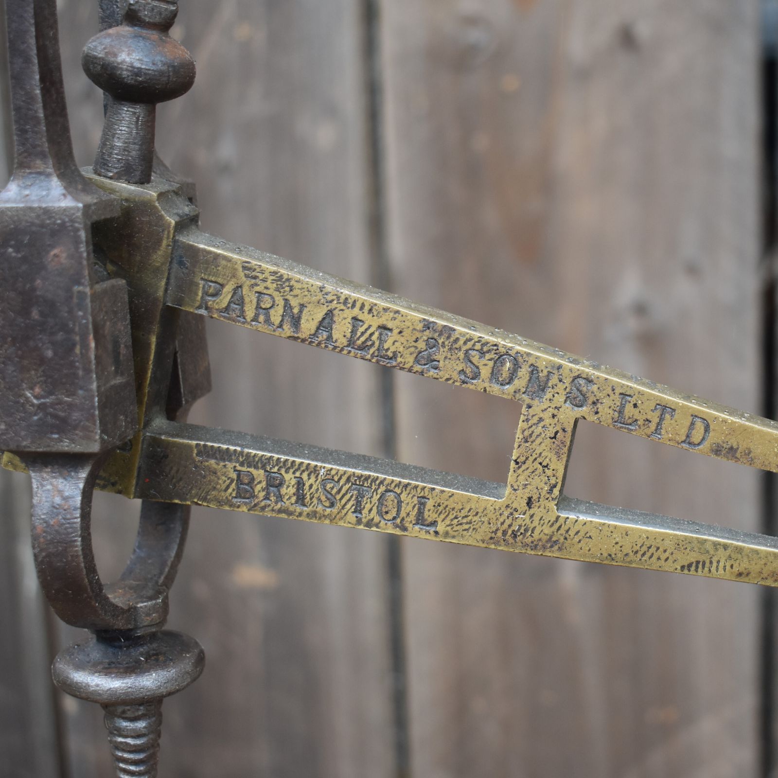 Antique Parnall & Sons Bristol Cast Iron Brass Grocery Shop Weighing Scales photo furniture