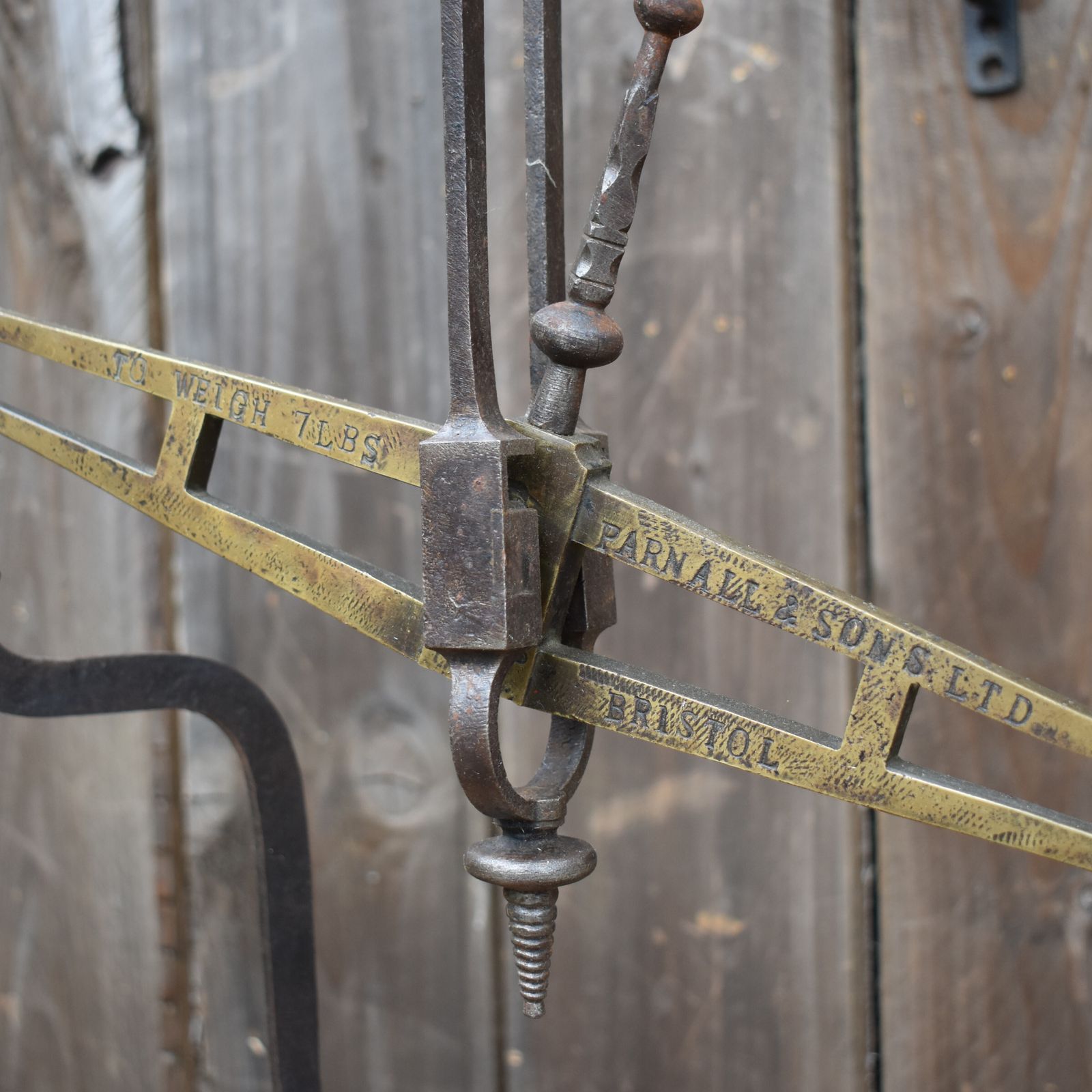 Antique Parnall & Sons Bristol Cast Iron Brass Grocery Shop Weighing Scales photo 295.0
