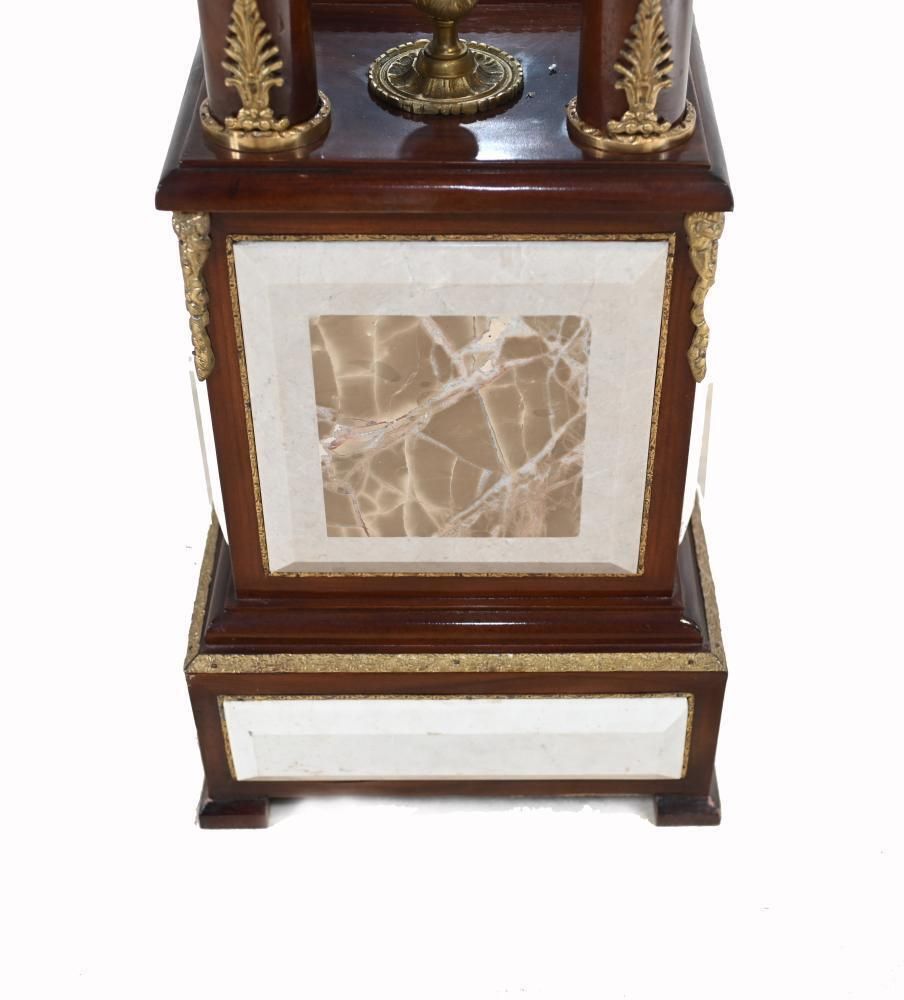 Pair French Pedestal Column Stands   Empire Tables Marble photo 995.0