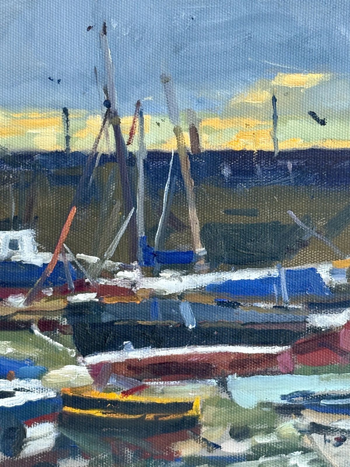 Ken Howard Obe Ra (1932 2022) Oil On Board, Mousehole At Low Tide C 1990. photo Art