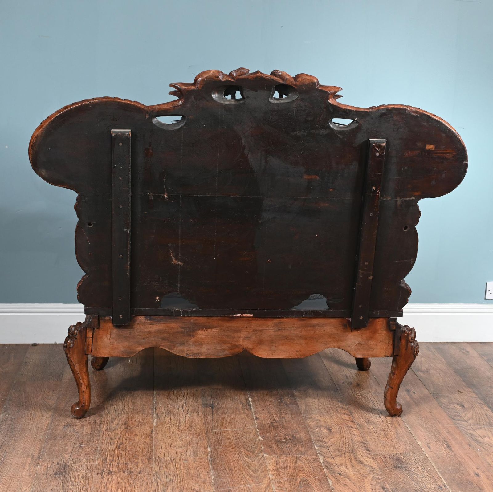 photo vinterior Chinese Dragon Bench Carved Seat Cinnabar Lacquer 1860