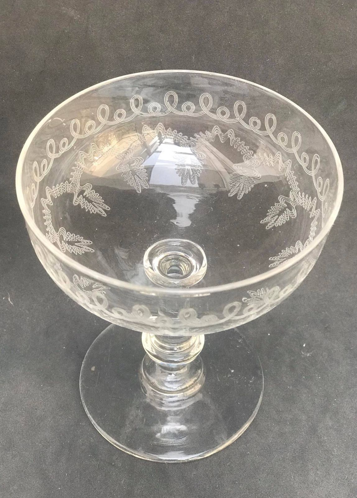 1 Champagne Coupe Crystal Coupes 1920s French Stem Bar Cart Decor Wedding Bartender Cocktail Gift photo vinterior
