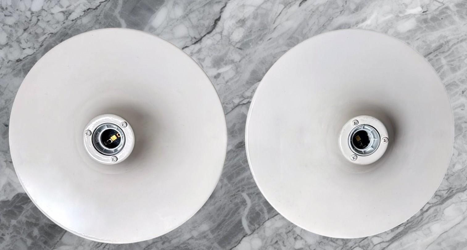 Gorgoni Gianluigi Style Pair Of Italian Ceiling Wall Lamps In Lacquered Aluminum photo vintage