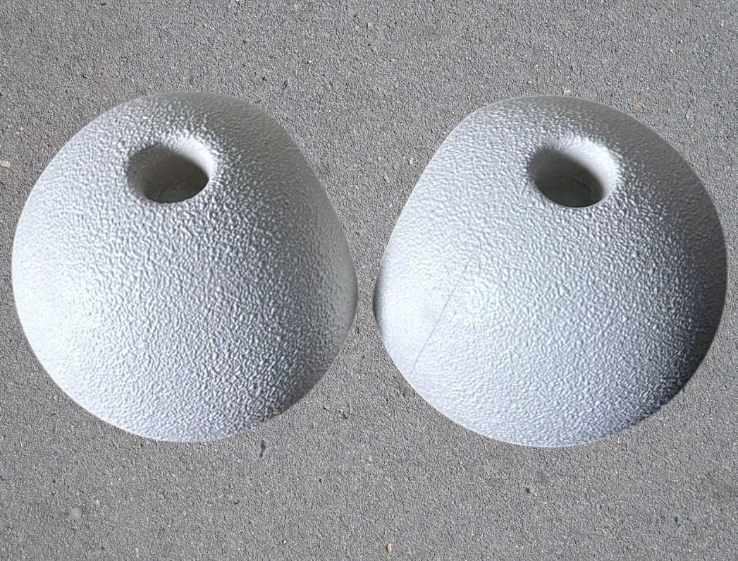 photo for sale Bertoncello  Pair Of White Glazed Ceramic Candlesticks Design By Roberto Rigon
