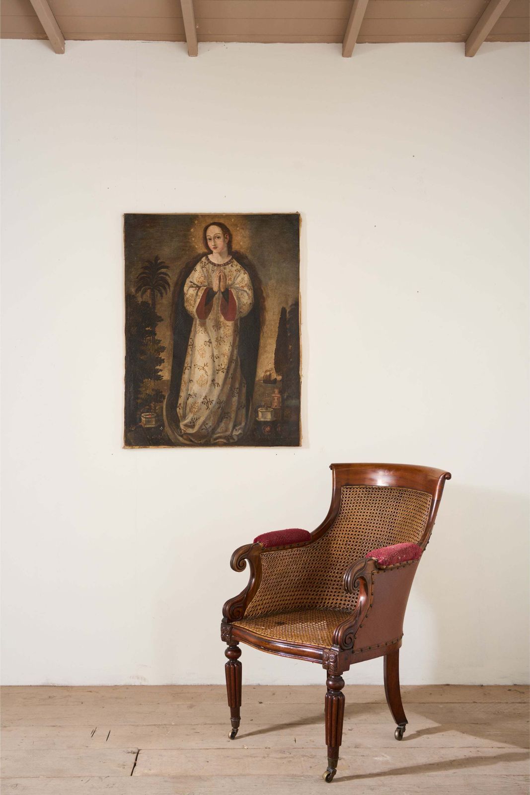 photo for sale Victorian Cane Seated Country House Library Chair