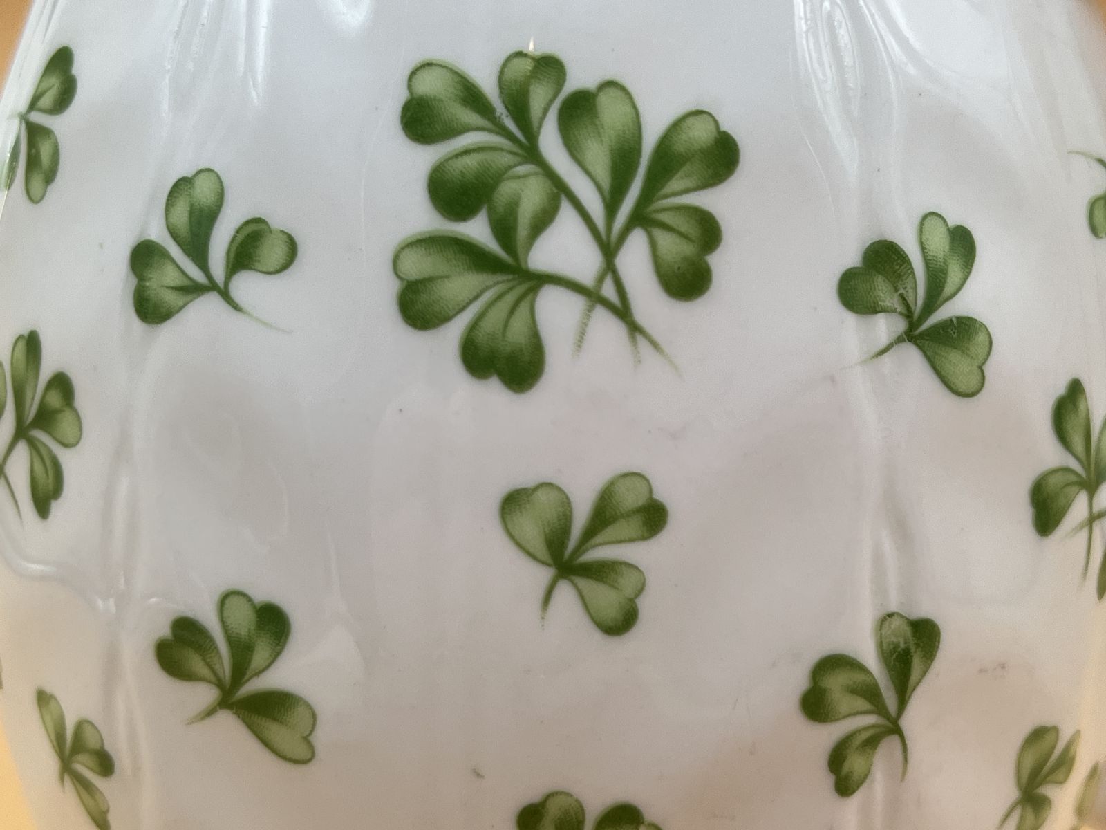 1930's Aynsley China Crocus Shape Shamrock Design Chintz 1.25 Pint Capacity Coffee Pot. photo 125.0
