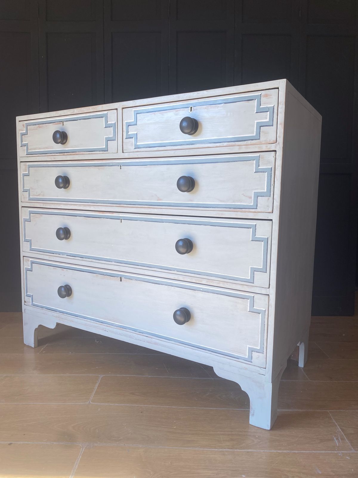 Large 19th C Painted Chest Of Drawers