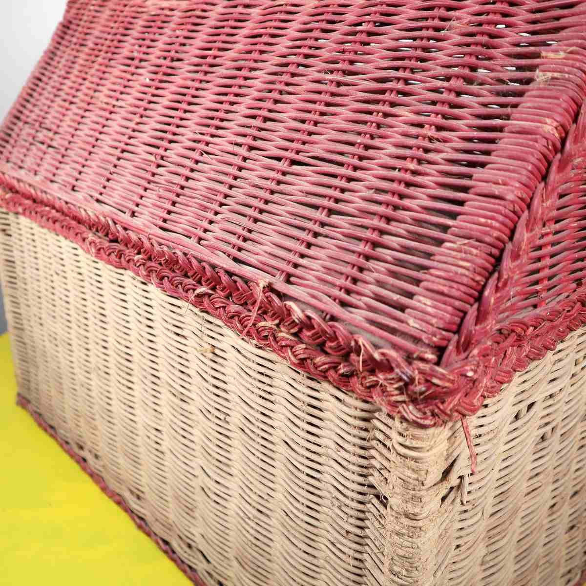 Home Decor Vintage Wicker Dollhouse Basket photo