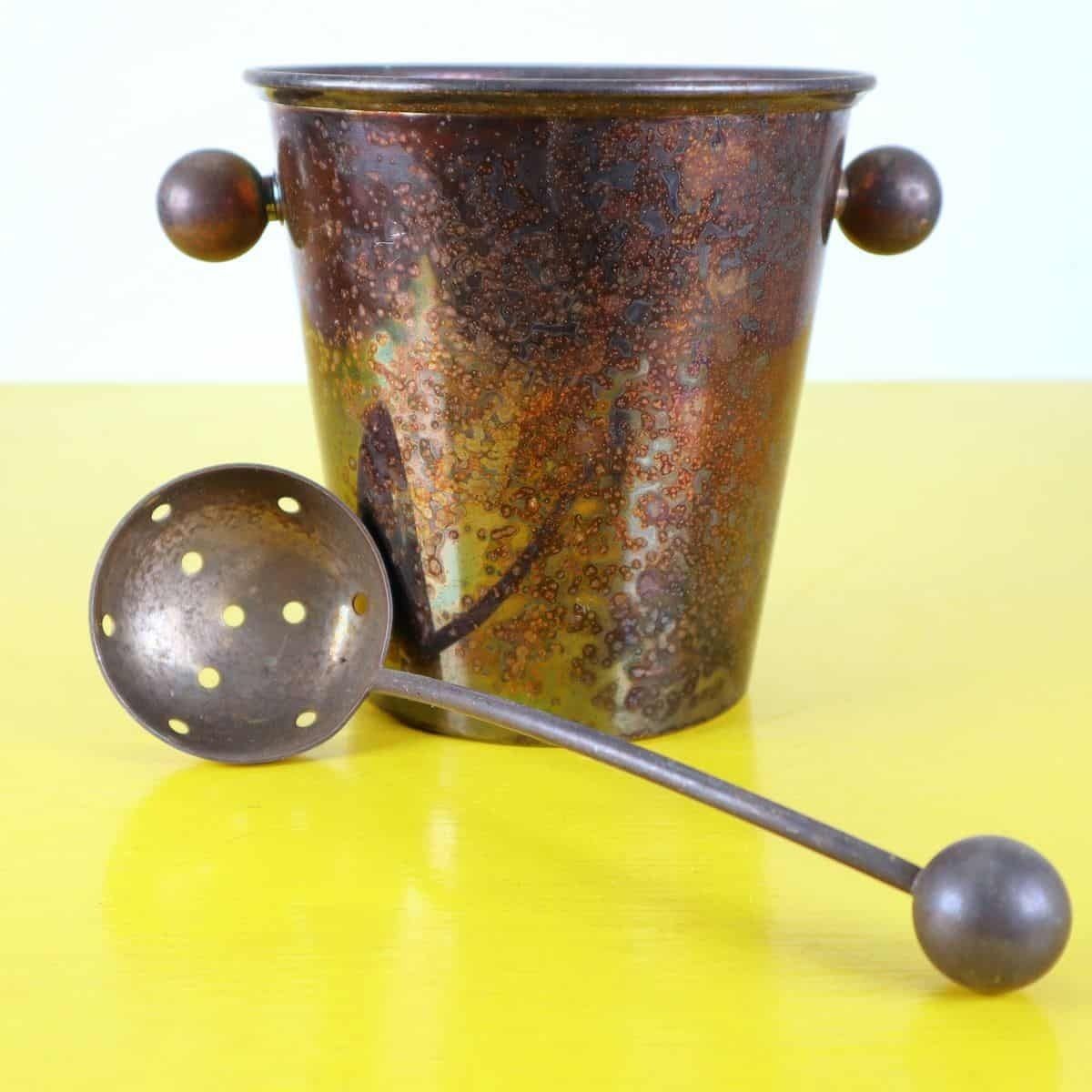 1950s Silver Plated Ice Bucket photo for sale