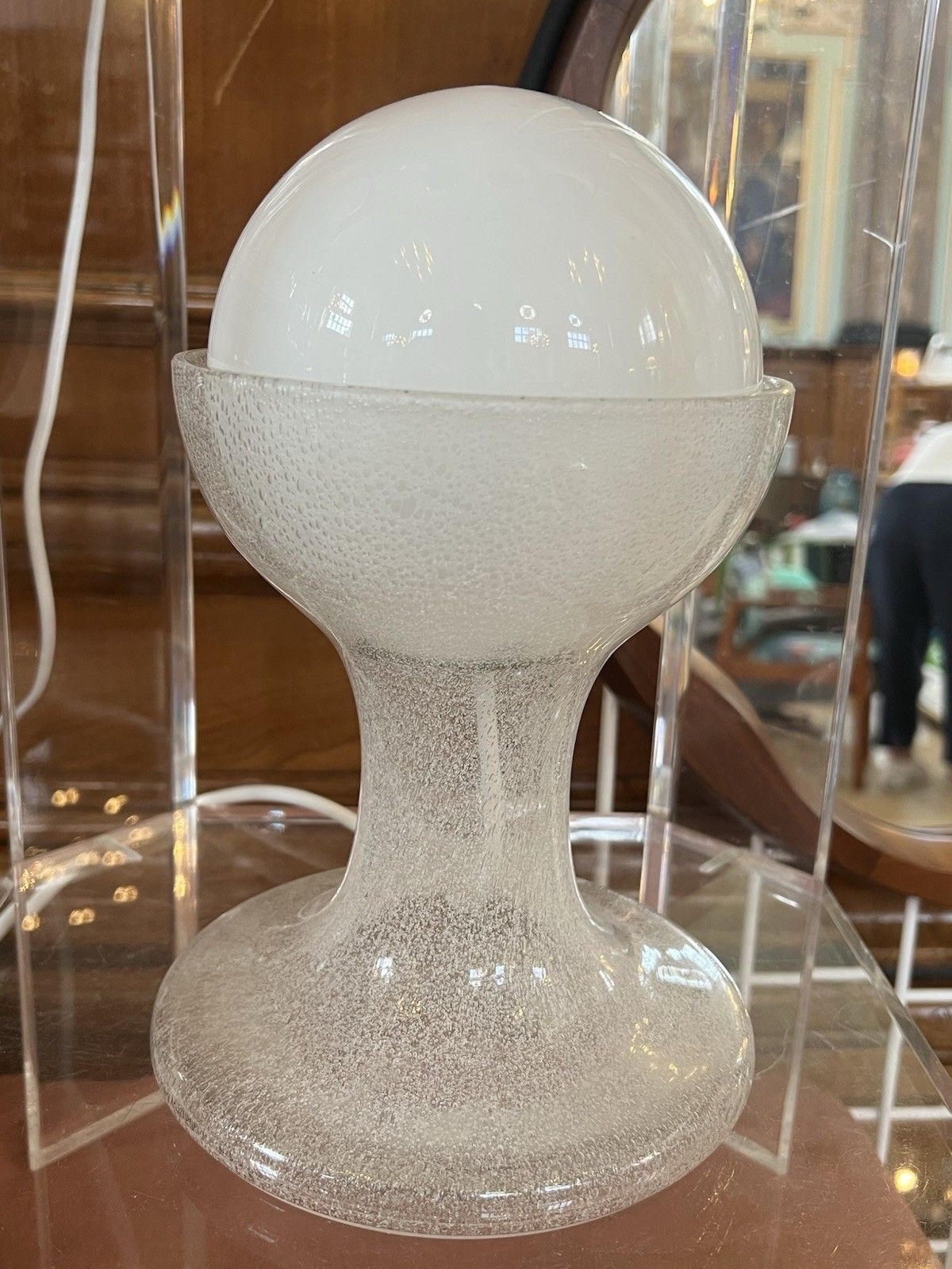 Carlo Nason Mazzega Lt 215 Table Lamp Pulegoso Glass Murano photo for sale