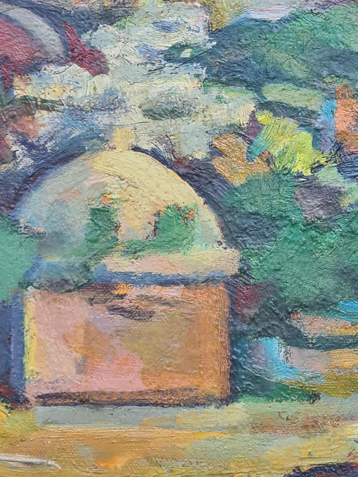 Art Algeria, Orientalist Fauvist Oil Painting, Pupil Of Othon Freize, 1940s, By André Boureau photo