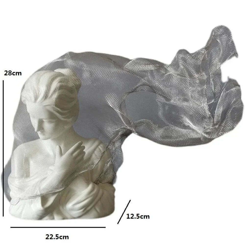Golden Veil Girl Sculptures For Home Decor photo buy