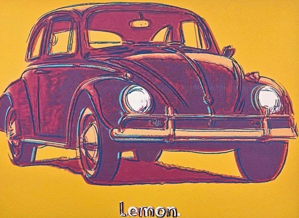 Andy Warhol, Volkswagen Purple, 1980s, Lithograph photo for sale
