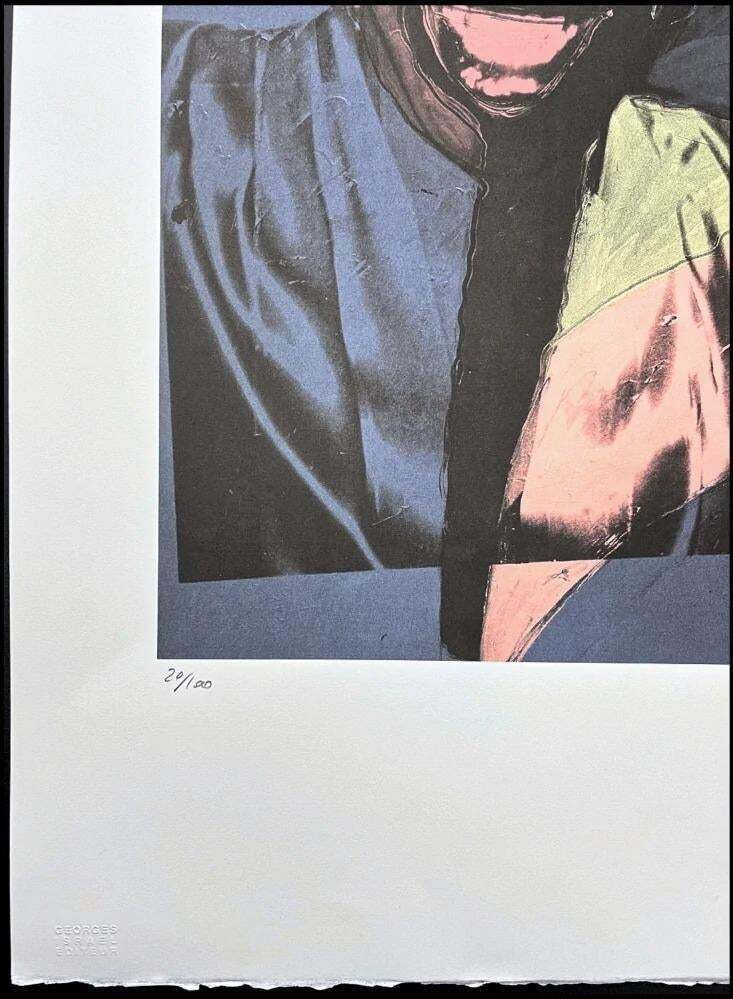 After Andy Warhol, Wilhelmina Ross Blue, 1980s, Lithograph photo for sale