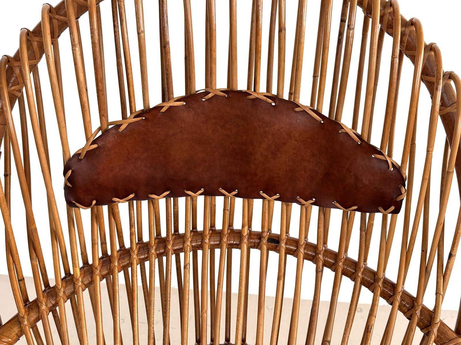 photo furniture Tito Agnoli Organic Bamboo Wicker Easy Chair For Bonacina,  1960s