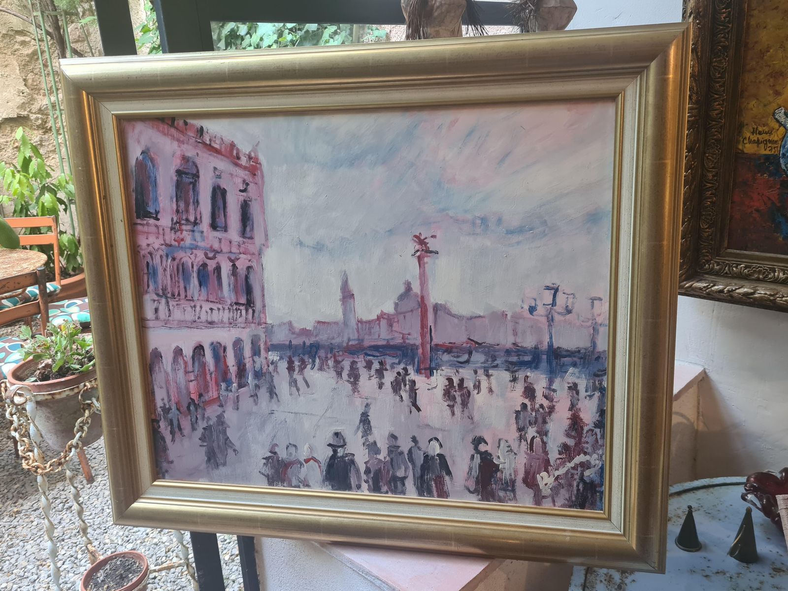 Art Piazza San Marco, The Doges Palace, Venice, School Of Raoul Dufy 1950s By Mario Bonamici photo