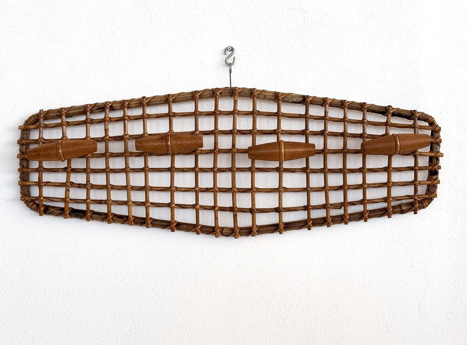 Italian Bamboo And Rattan Coat Hanger Or Coat Rack, 1970s photo furniture