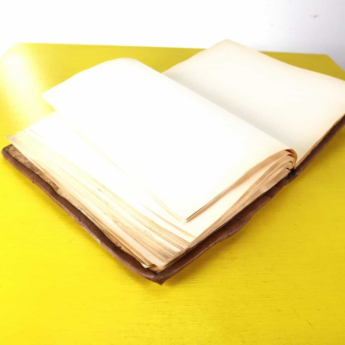 Vintage Leather Covered Hunting Log Book photo vintage