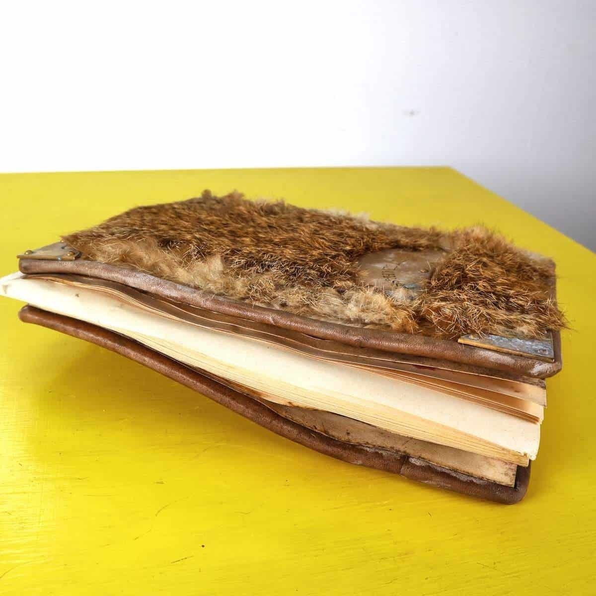 photo for sale Vintage Leather Covered Hunting Log Book