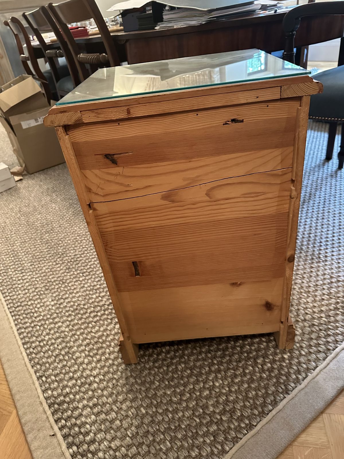 Reclaimed Pine Bedside Table photo Furniture