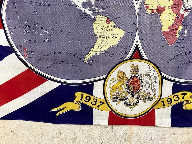 Edward VIII 1937 Coronation Hemisphere Flag Rare photo buy