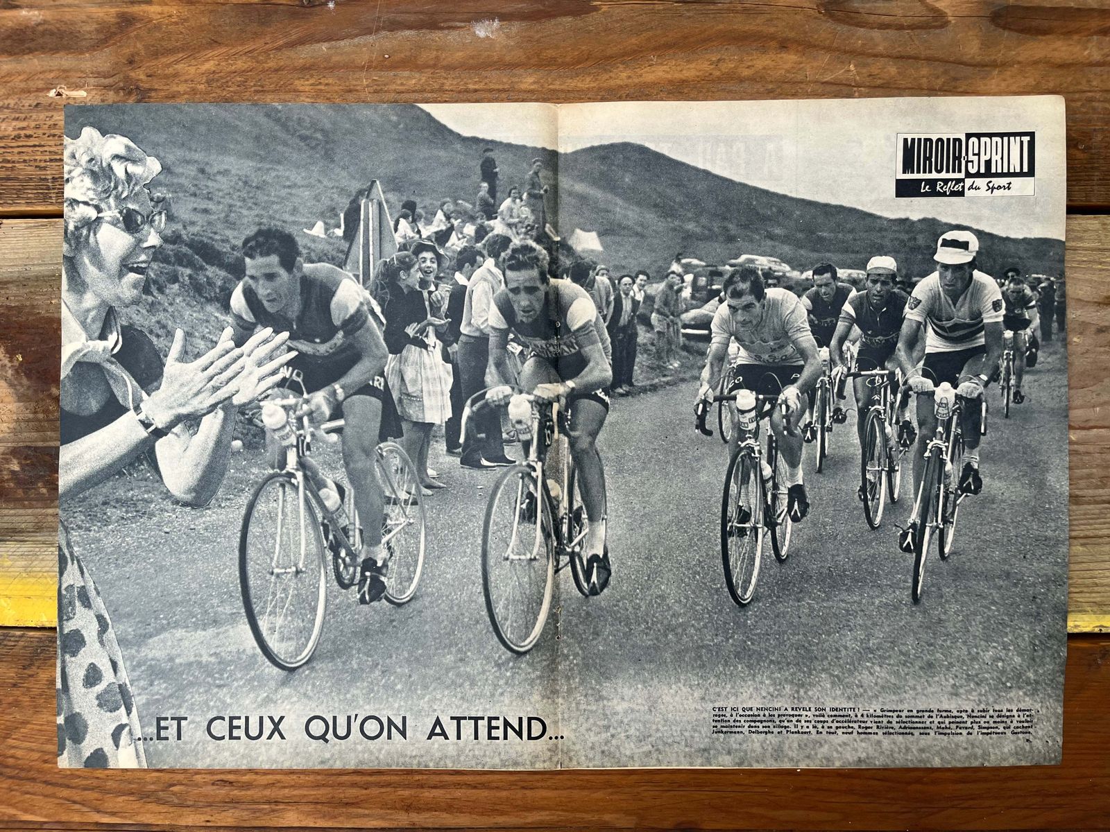 Vintage Cycling Tour De France Print Col D’aubisque 1960 photo 91.0
