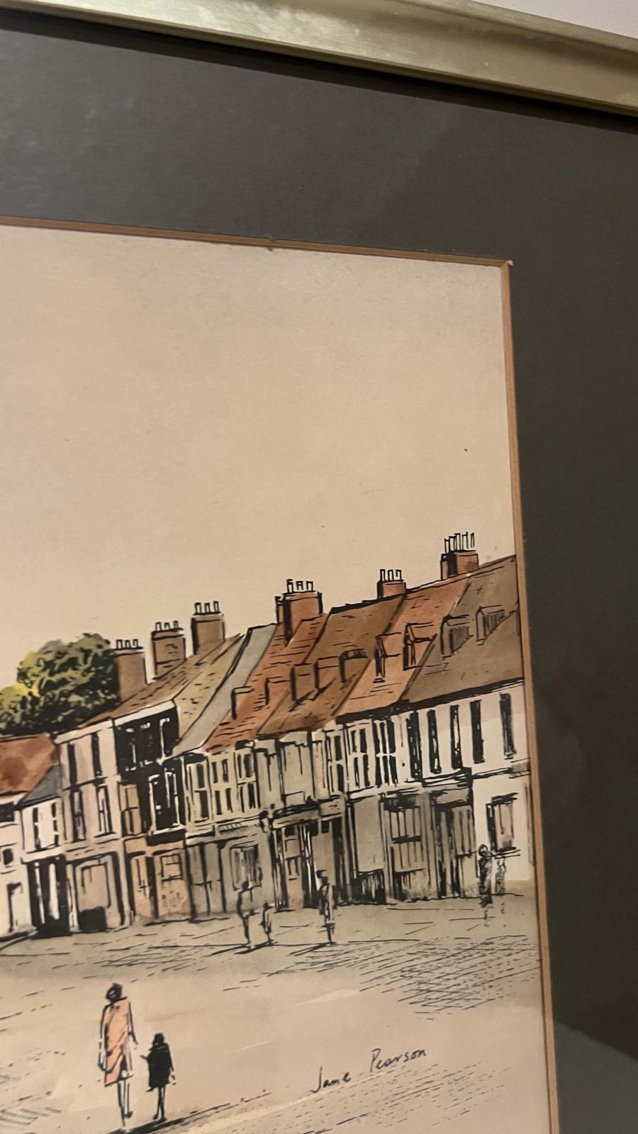 Vintage Hand Coloured Saturday Market Beverley Picture By Jane Pearson | Framed Townscape Art photo vintage