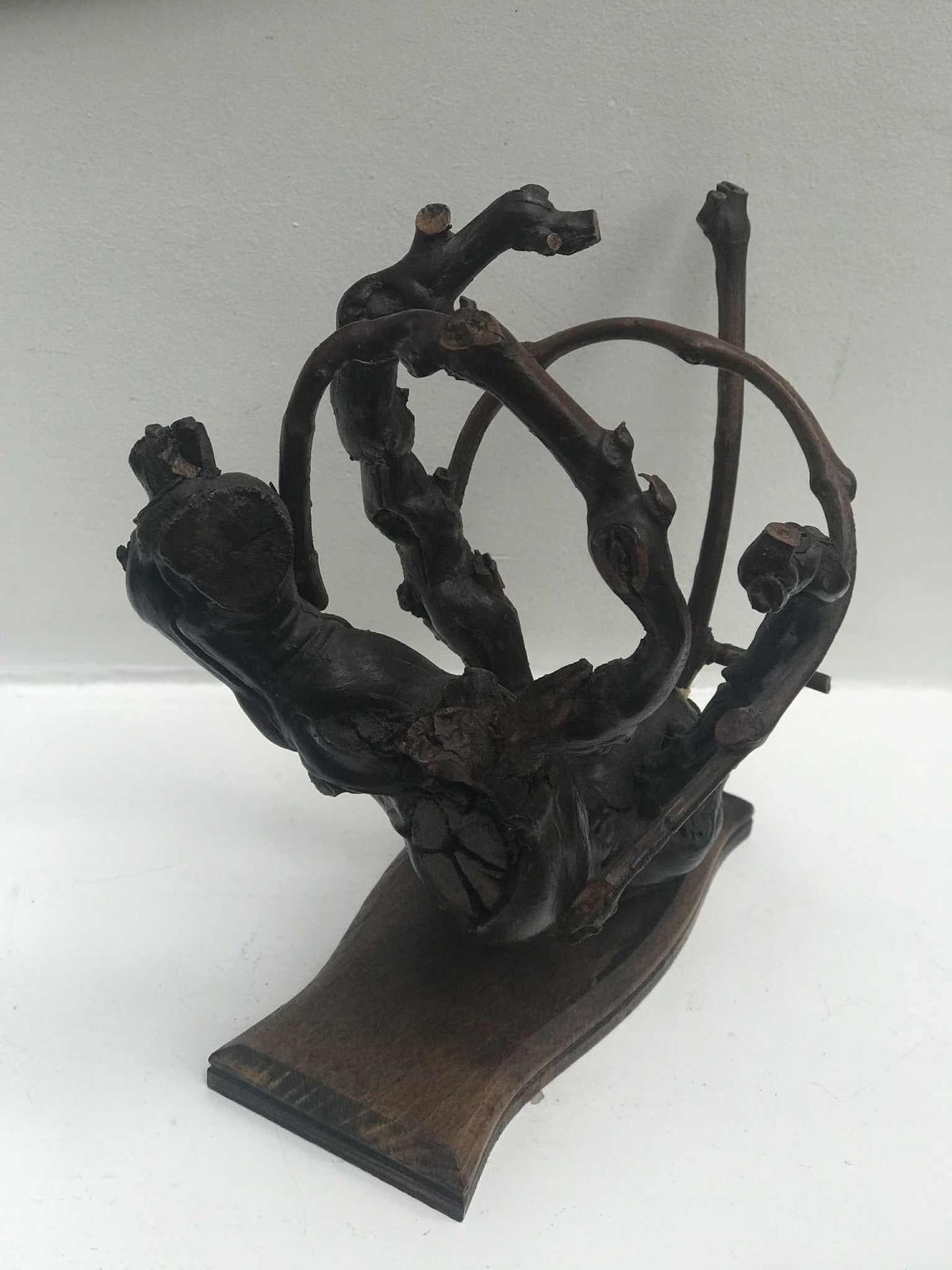 Bottle Stand French Grapevine Ornaments Stand Wine Bar Decor Century Boho Table Decor Bottle Holder Wine Accessories Retro Bar Gift photo buy
