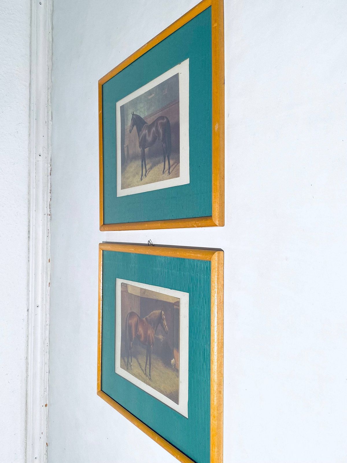 Alfred Charles Havell Traditional English Horse Pictures / Two Matching Pictures In Frames / Vintage Decor 1920s Motif photo buy