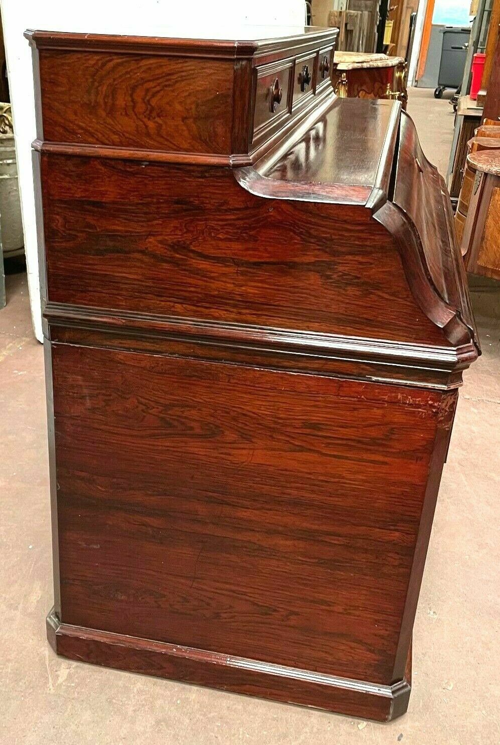 Napoleon III Rosewood Desk With Boxes And Steps 19th Century photo furniture