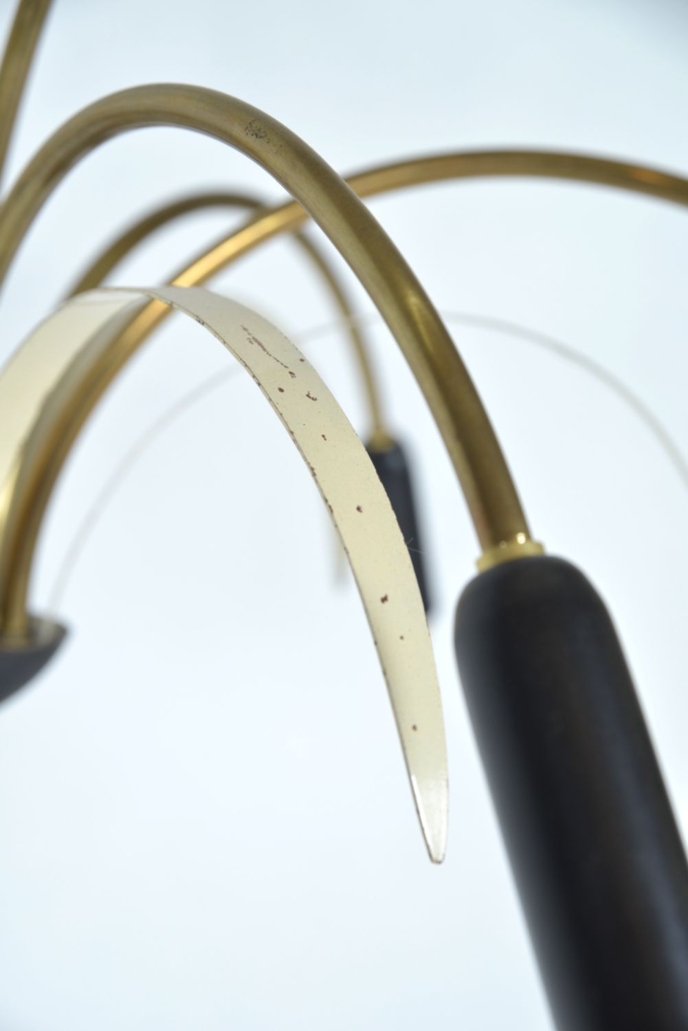 photo buy Midcentury Stilnovo 9 Arm Italian Spider Pendant Light Brass Copper Sputnik 1950s