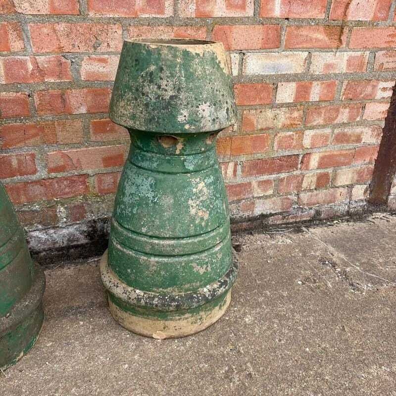 photo furniture Vintage Early 20thc Stone Chimney Pots Planters Great Patina Aged