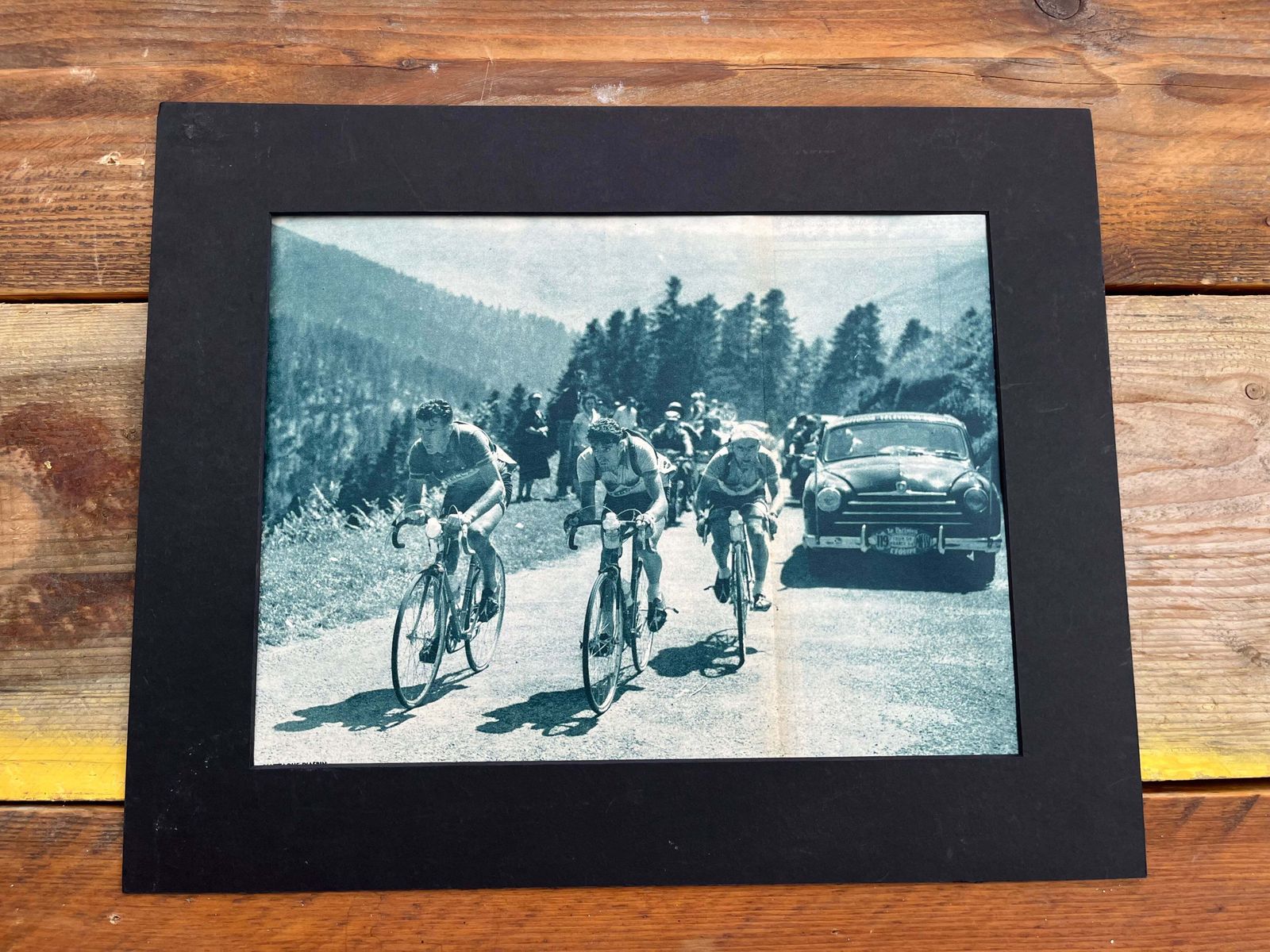 Vintage Cycling Print   Tour De France, Louison Bobet, Original 1955