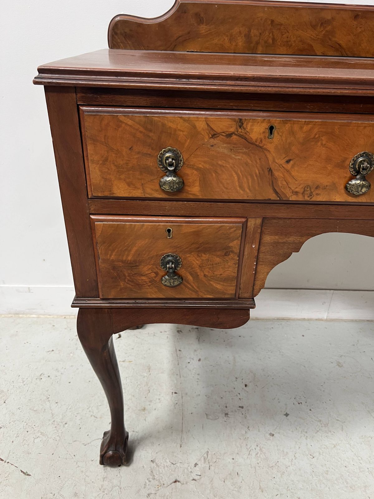 19th Century Regency Mahogany And Veneer Bureau Plat photo vintage