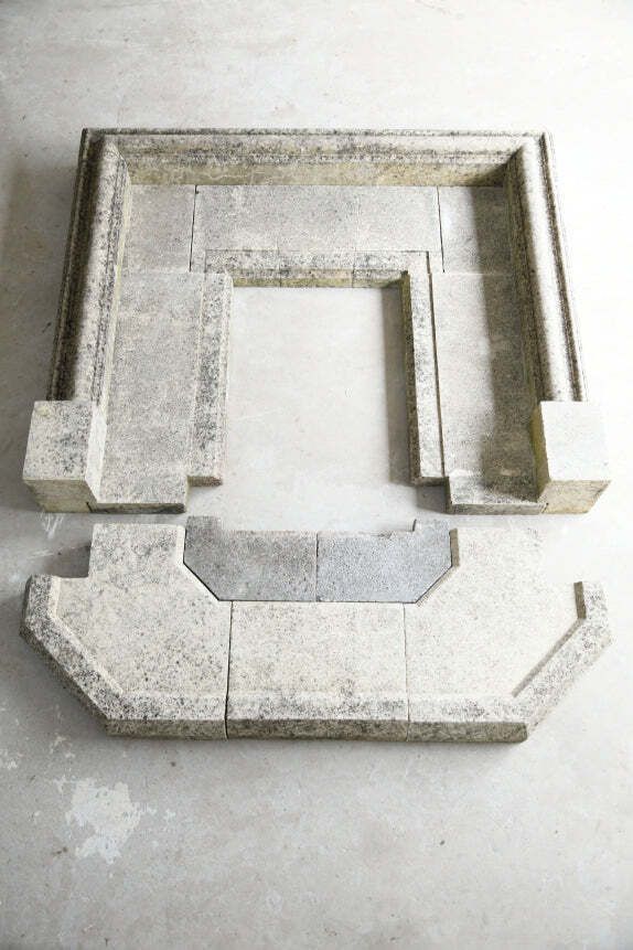 Bolection Style Limestone Fireplace