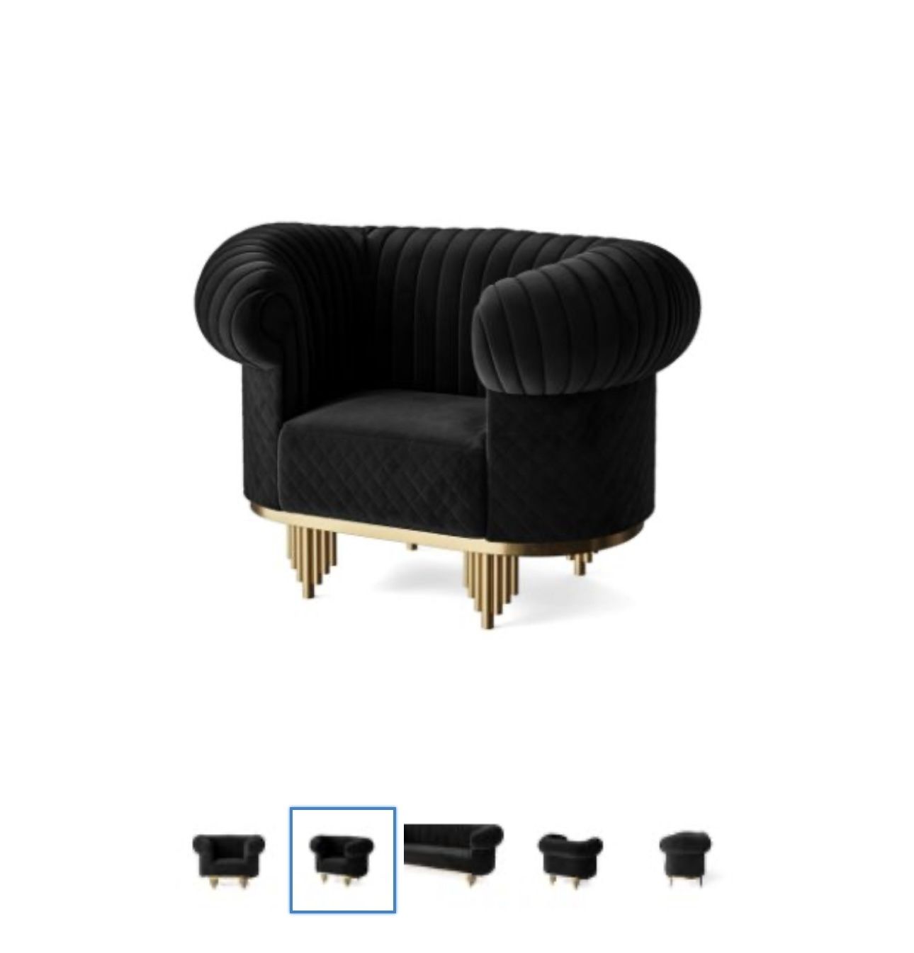 Brand New Armchair Black Velvet Settee Couch photo Furniture