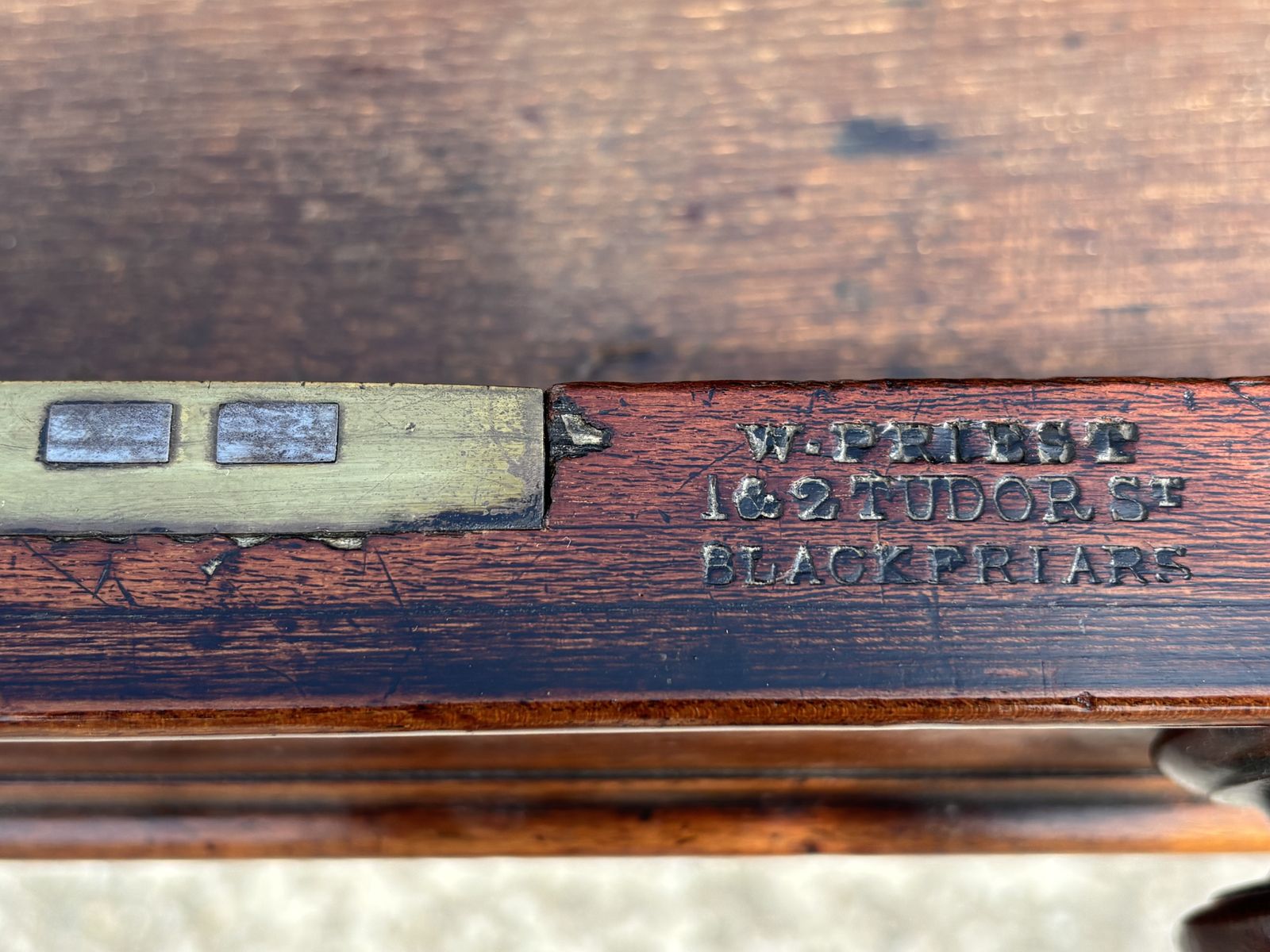 18th Century George III Period Mahogany Writing Table Stamped W.Priest photo 9800.0
