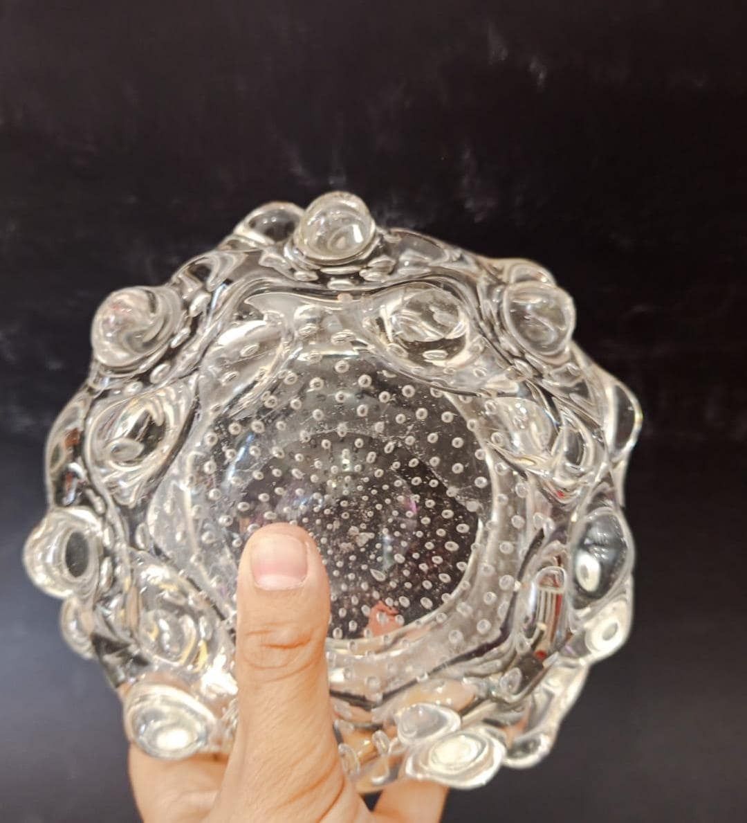 photo furniture Murano Glass Smoking Set Bullicante Barovier E Toso Type Mugnoni Seguso Transparent Ashtray