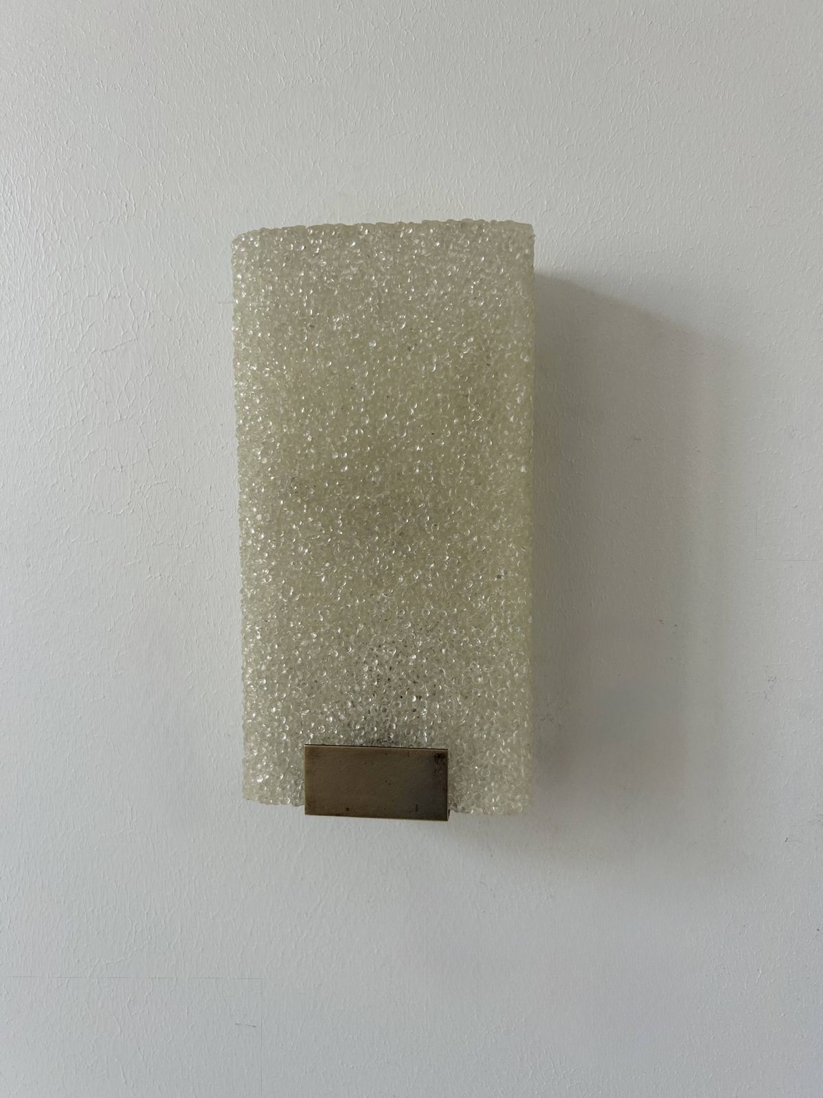 Pair Of Vintage Wall Lights, Granite Perspex And Brass, France photo buy