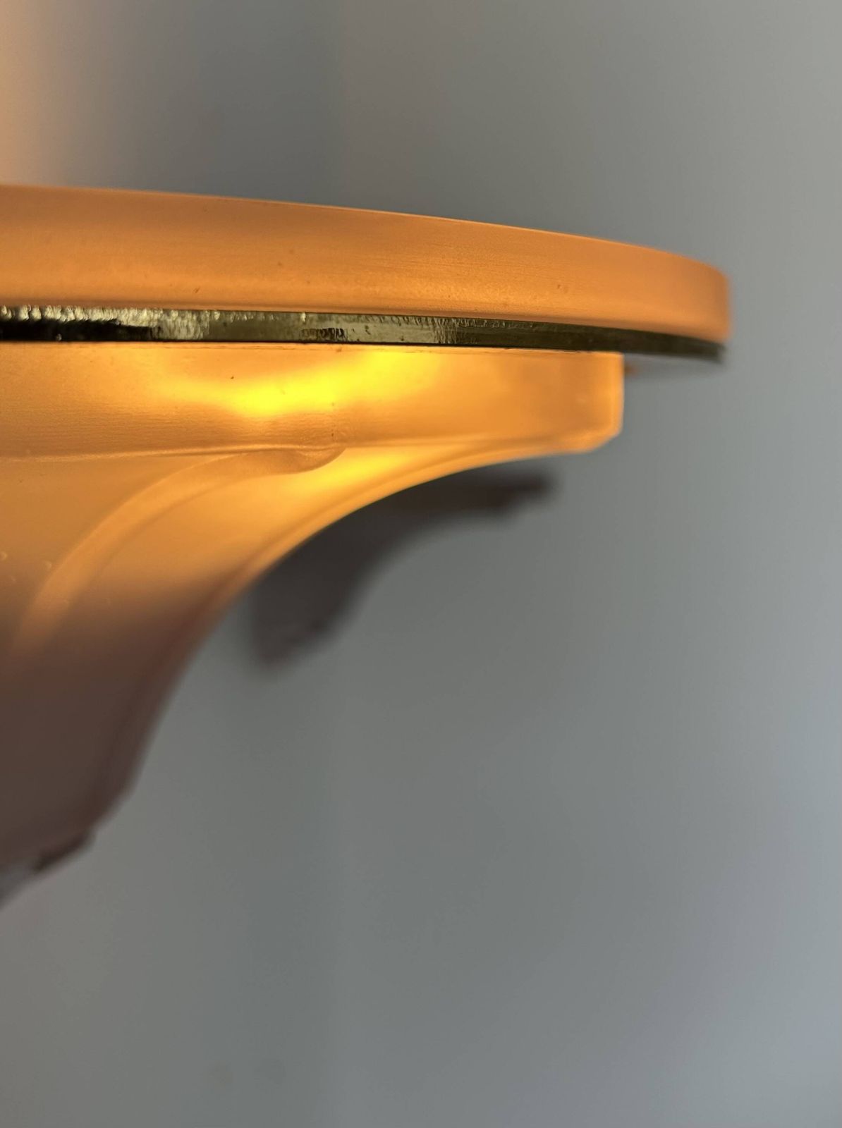 Pair Of Glass And Brass Wall Lights, France, 1960 photo Lighting