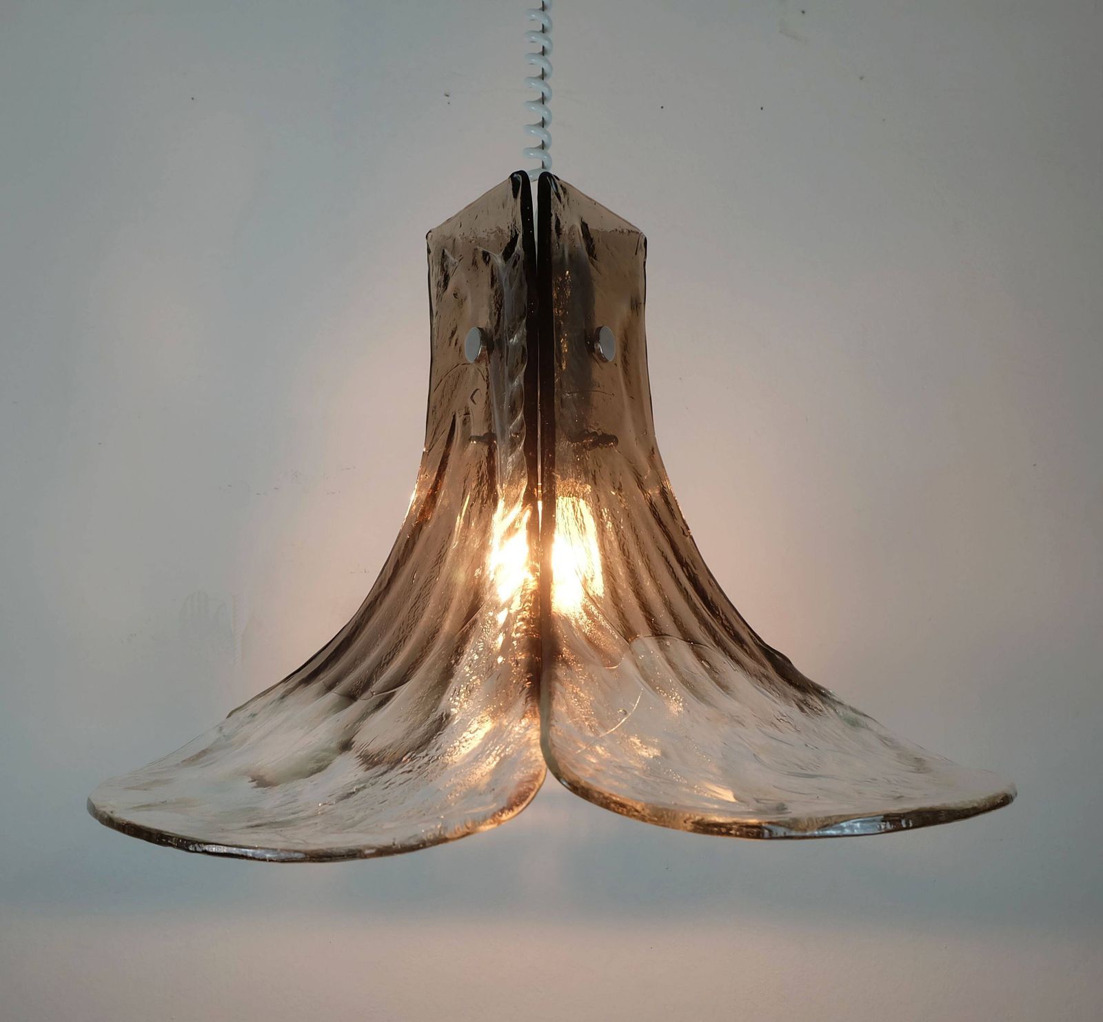 Kalmar Franken Mid Century Chandelier Ice Glass photo vinterior