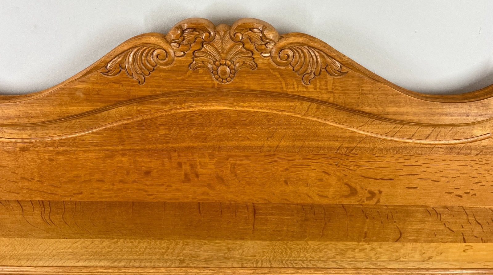 Bed Frame Vintage French Louis XVI Style Oak Double Carved Panel Lot 4108 photo vinterior
