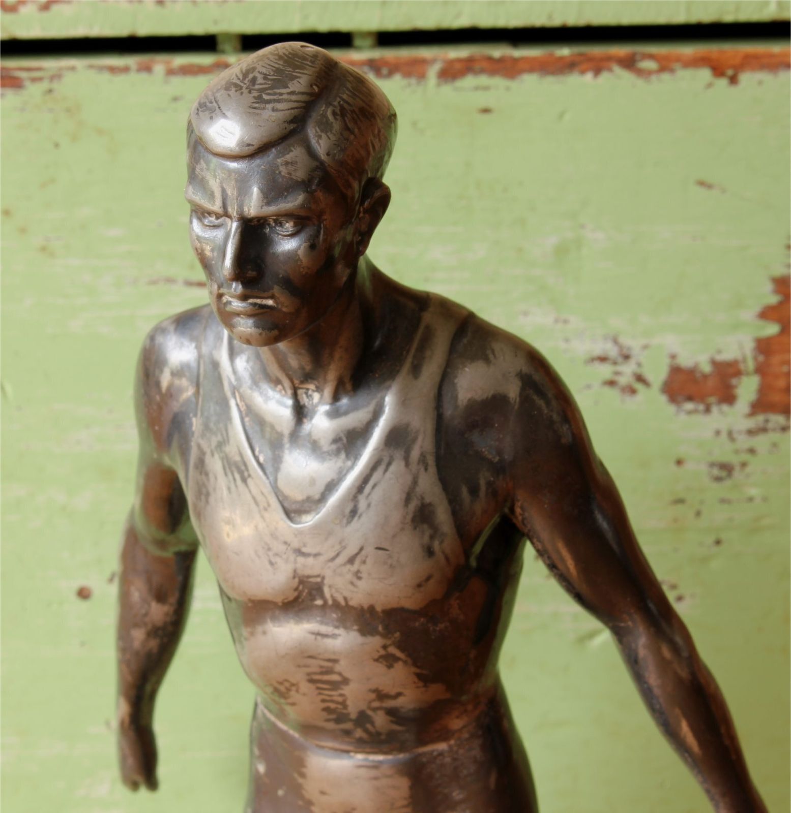Swimming Trophy. Wilhelm Zwick Diving Figure Sports Statue. Ghent. C1910. photo for sale