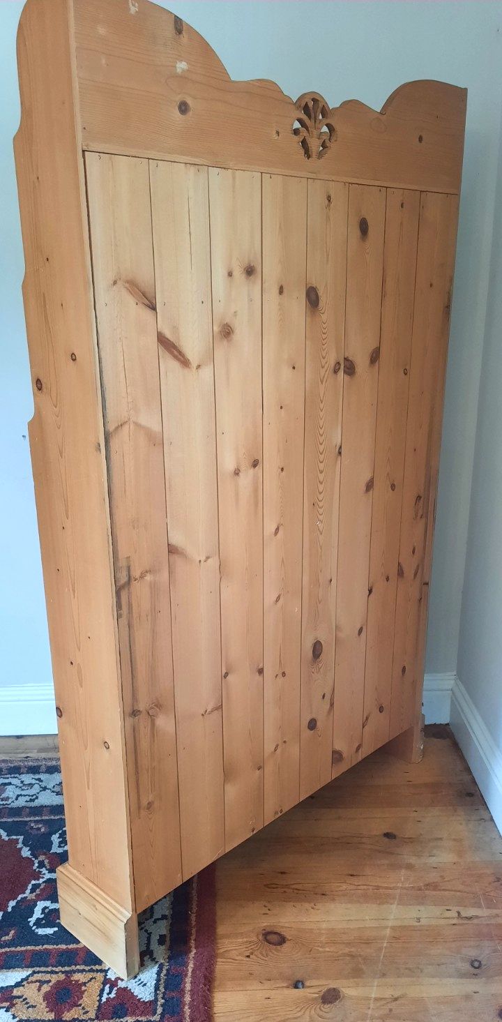Vintage Pine 6 Shelf Country Style Free Standing Pine Shelving Unit Bookcase photo vinterior