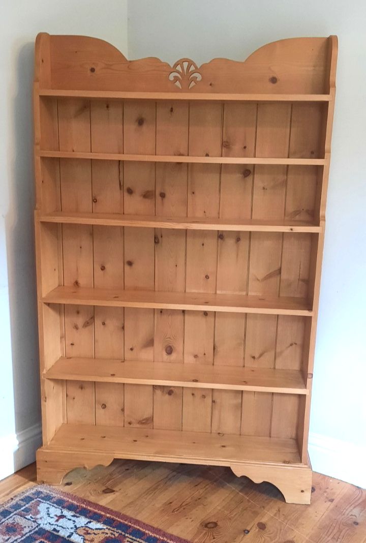 Vintage Pine 6 Shelf Country Style Free Standing Pine Shelving Unit Bookcase photo buy