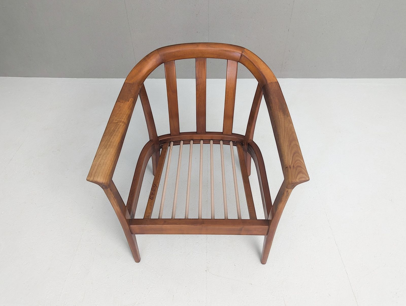 Mid Century Wilhelm Knoll Cherry Wood Armchairs, Germany, 1960s photo furniture