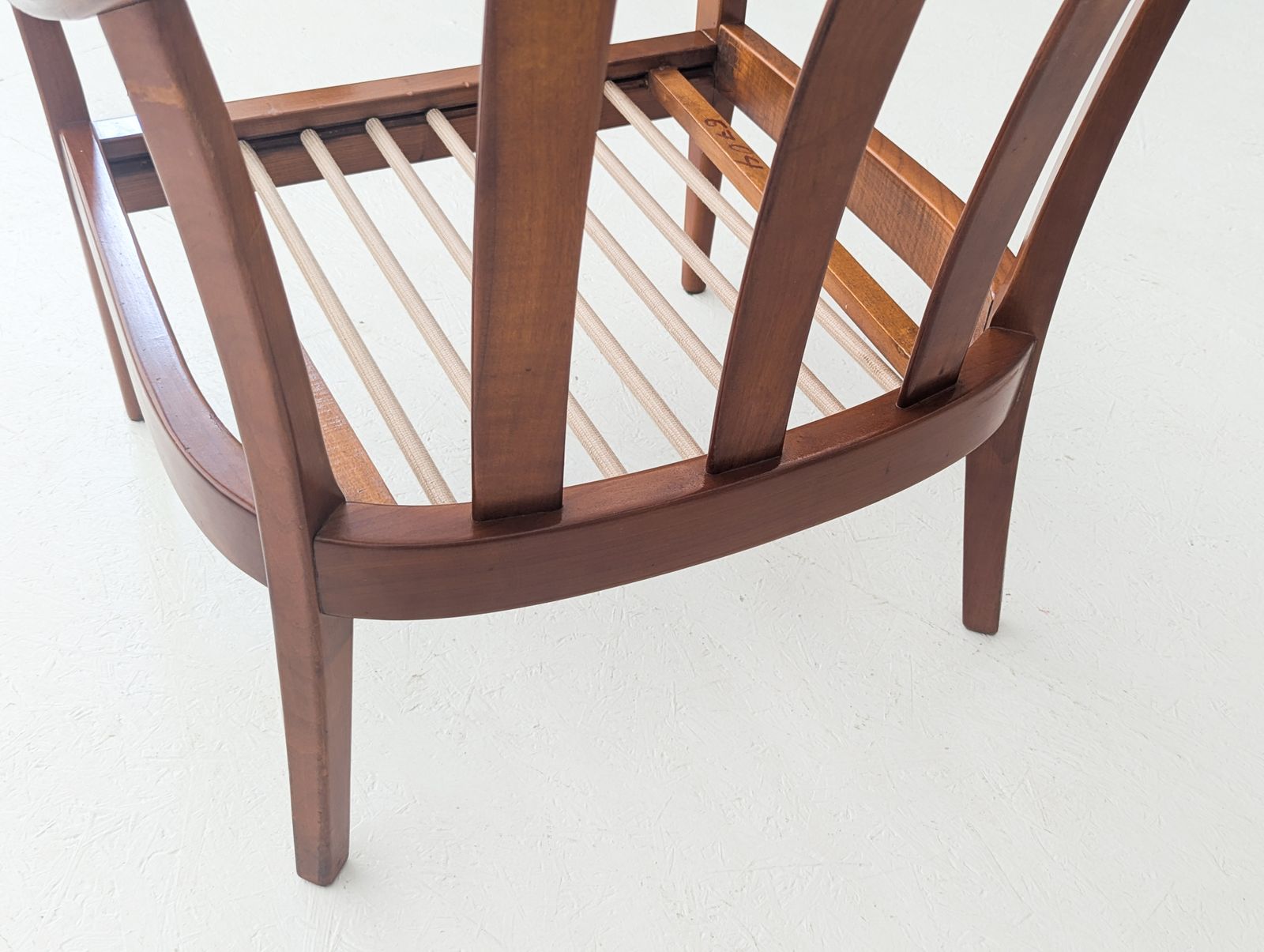 photo furniture Mid Century Wilhelm Knoll Cherry Wood Armchairs, Germany, 1960s